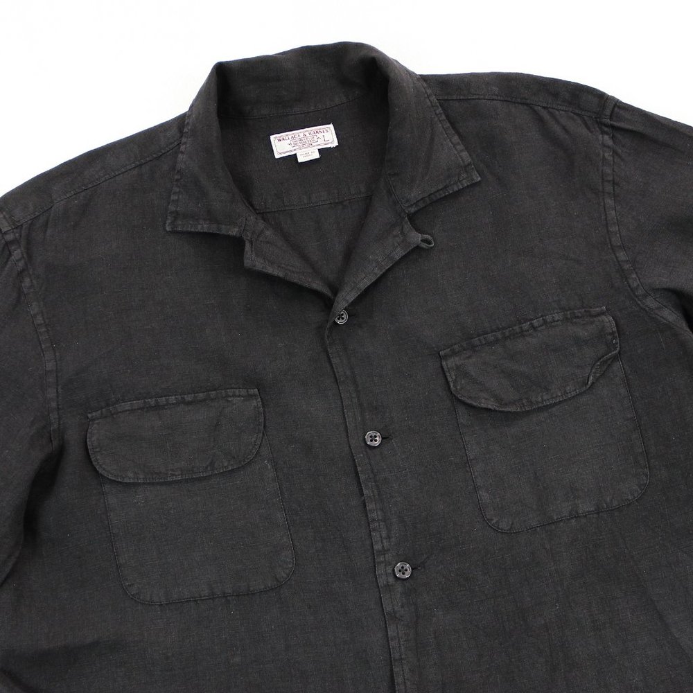 Wallace & Barnes 100% Linen Camp Collar Shirt - Picture 4 of 9